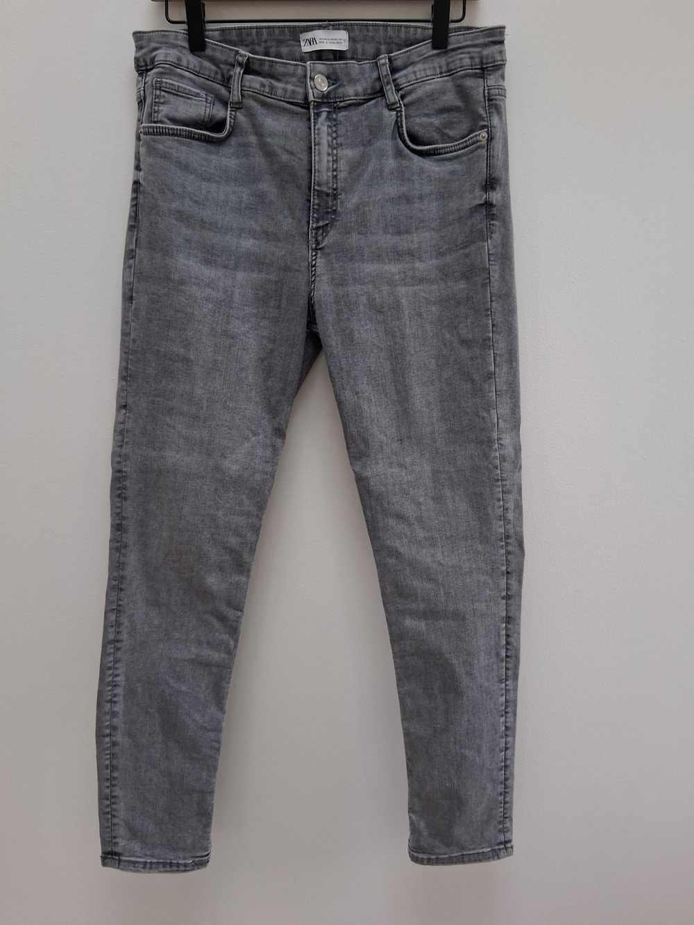 Zara Women High-Rise Slim Fit Denim Jeans in Gray Size 12 Classic  Stretch